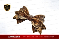 Intricate floral bow clipart png Product Image 1