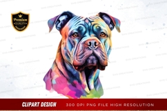Colorful bulldog clipart png Product Image 1