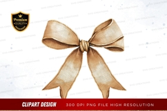 Burlap bow clipart png Product Image 1