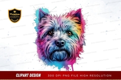 Colorful dog portrait clipart png Product Image 1
