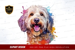 Happy dog with colorful background Product Image 1