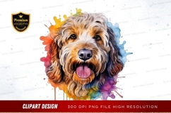 Happy dog with colorful background Product Image 1