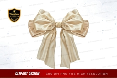 Elegant beige bow clipart png Product Image 1