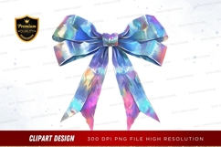 Iridescent bow clipart png Product Image 1