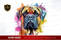 Colorful bulldog clipart png Product Image 1