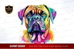 Colorful bulldog clipart png Product Image 1