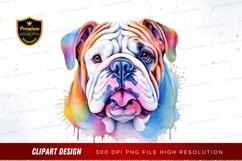 Colorful bulldog clipart png Product Image 1