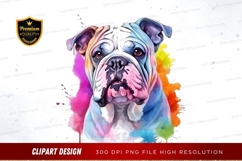 Colorful bulldog clipart png Product Image 1
