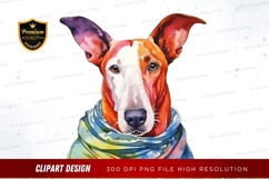 Stylish dog with scarf clipart png Product Image 1