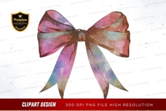 Galactic ribbon bow clipart png Product Image 1