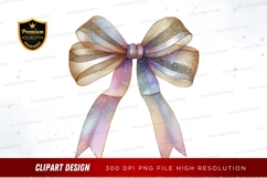 Elegant glitter bow clipart png Product Image 1