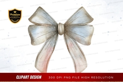 Elegant glitter bow clipart png Product Image 1
