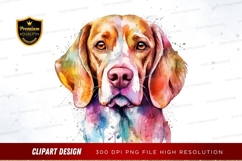Colorful dog portrait clipart png Product Image 1
