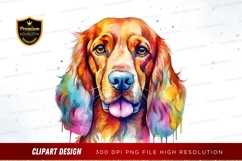 Vibrant dog portrait clipart png Product Image 1