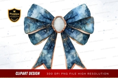 Blue marble bow clipart png Product Image 1
