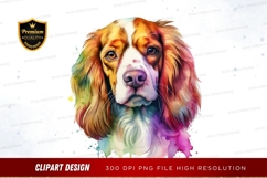 Colorful dog portrait clipart png Product Image 1