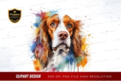 Vibrant dog portrait clipart png Product Image 1