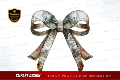 Elegant metallic bow clipart png Product Image 1