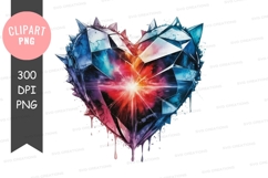 Colorful heart clipart png Product Image 1