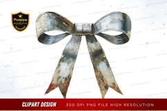 Rustic metal bow clipart png Product Image 1
