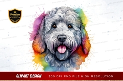 Playful puppy with rainbow splash Product Image 1