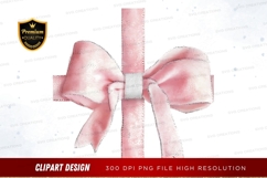 Pink gift bow clipart png Product Image 1