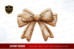 Golden bow clipart png Product Image 1