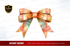 Colorful ribbon bow clipart png Product Image 1