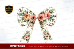 Floral bow clipart png Product Image 1