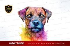 Colorful dog portrait clipart png Product Image 1