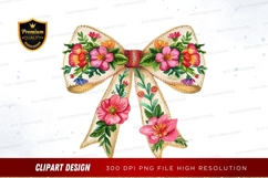 Floral bow clipart png Product Image 1