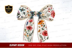 Floral bow clipart png Product Image 1