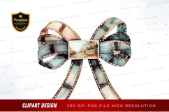 Film reel bow clipart png Product Image 1