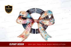 Creative film strip bow clipart png Product Image 1