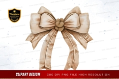 Elegant golden bow clipart png Product Image 1