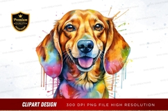 Colorful dog portrait clipart png Product Image 1