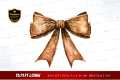 Elegant golden bow clipart png Product Image 1