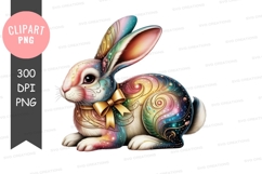 Colorful rabbit clipart png Product Image 1