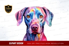 Colorful dog portrait clipart png Product Image 1