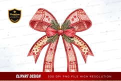 Christmas bow clipart png Product Image 1