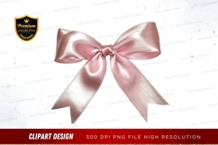 Elegant pink ribbon clipart png Product Image 1