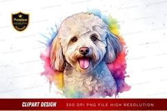 Happy rainbow dog clipart png Product Image 1