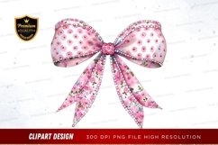 Decorative pink bow clipart png Product Image 1