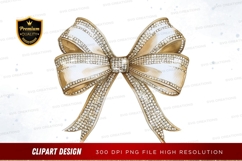 Elegant diamond bow clipart png Product Image 1
