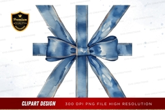 Blue ribbon bow clipart png Product Image 1