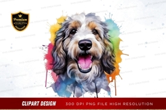 Happy dog with colorful background Product Image 1