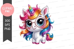 Whimsical unicorn clipart png Product Image 1