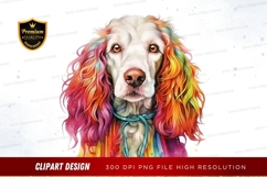 Rainbow dog clipart png Product Image 1