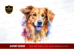 Happy golden retriever clipart png Product Image 1