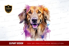 Golden retriever portrait clipart png Product Image 1